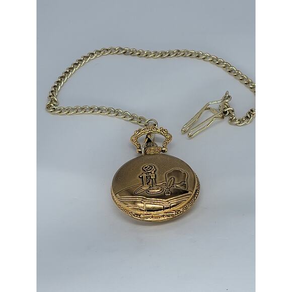 Alexander Graham Bell 1876 Commemoration of The Telephone Pocket Watch Gold - Picture 4 of 4